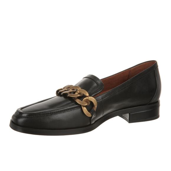 Vionic Shoes - Vionic Mizelle Black Women's loafers gold chain detail sz 6 SH268